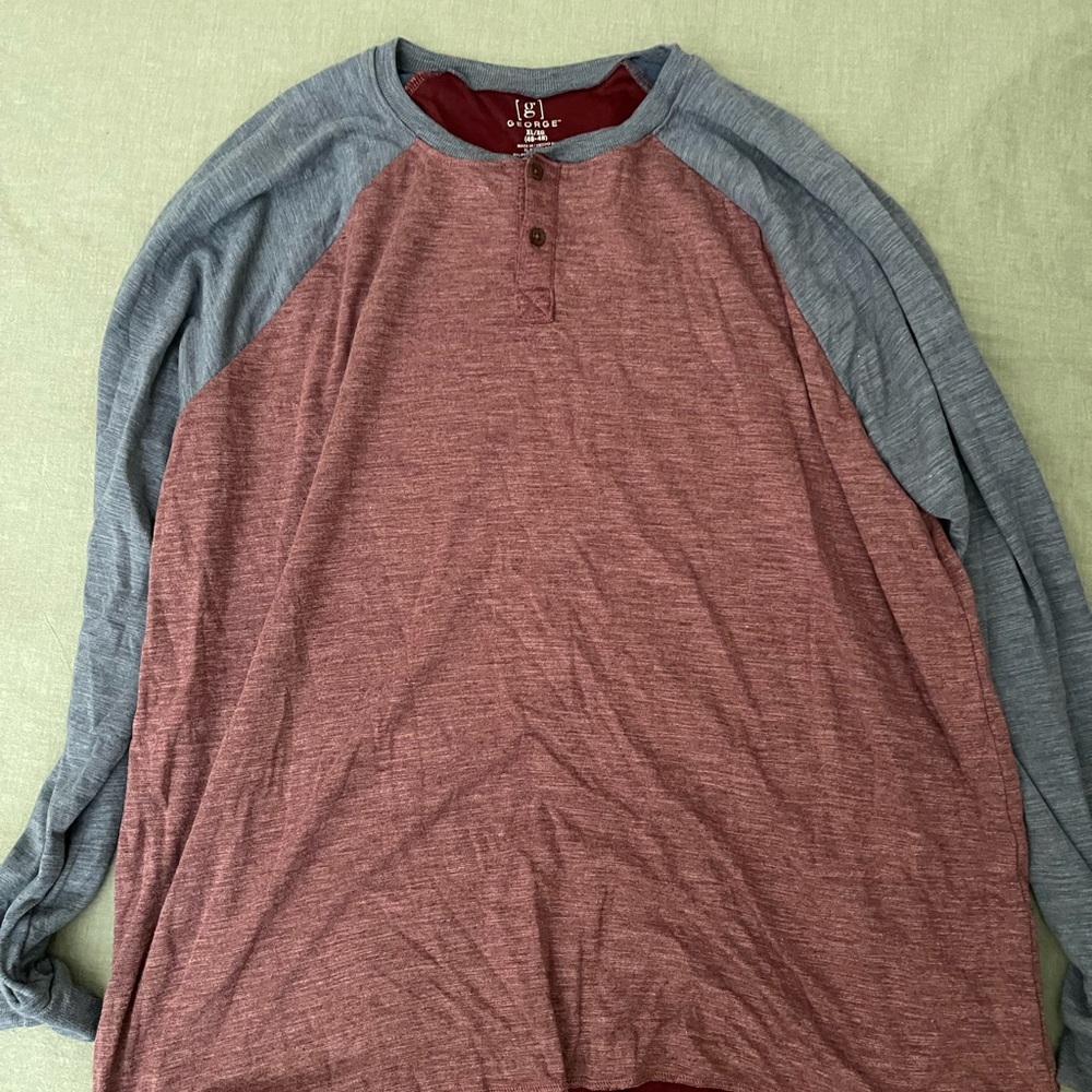 George XL red and blue henley